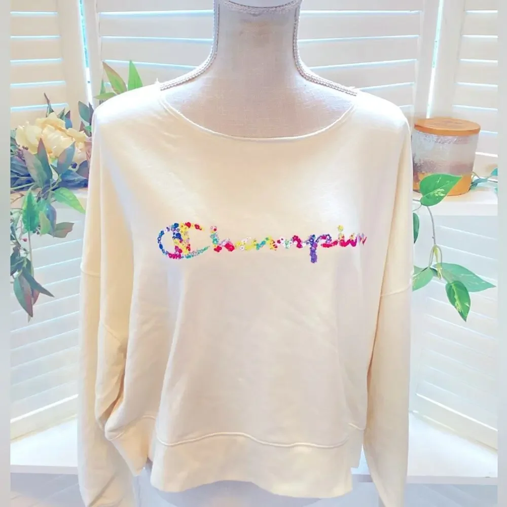 CHAMPIAN FLORAL SWEATSHIRT NWOT MULTI COLOR SIZE LARGE